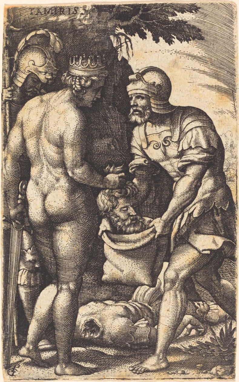 Tomiris con la Cabeza de Ciro de Georg Pencz