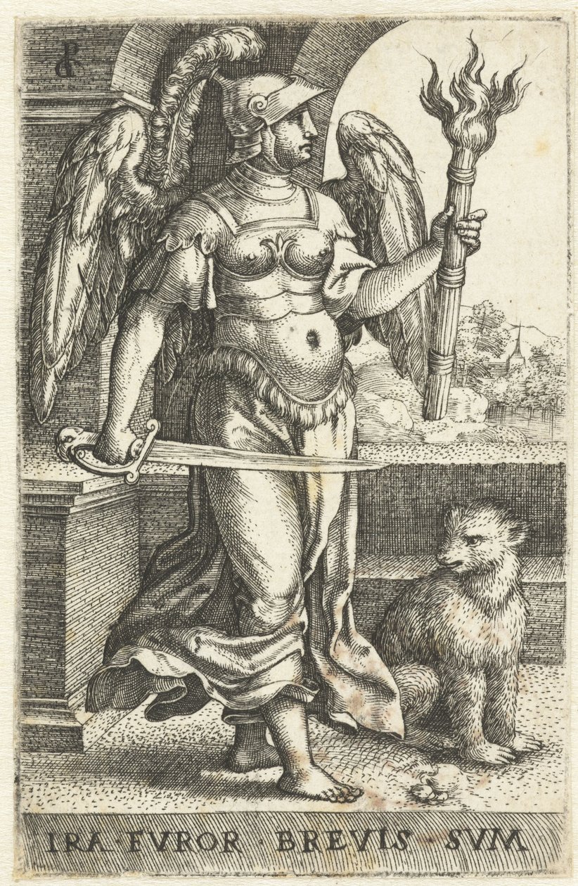 Ira (Ira)
Ira fvror brevis svm (título en el objeto)
Los siete pecados capitales (título de la serie) de Georg Pencz