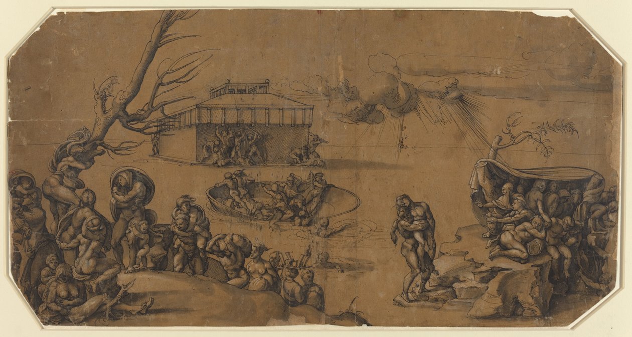 El Diluvio de Georg Pencz after Michelangelo
