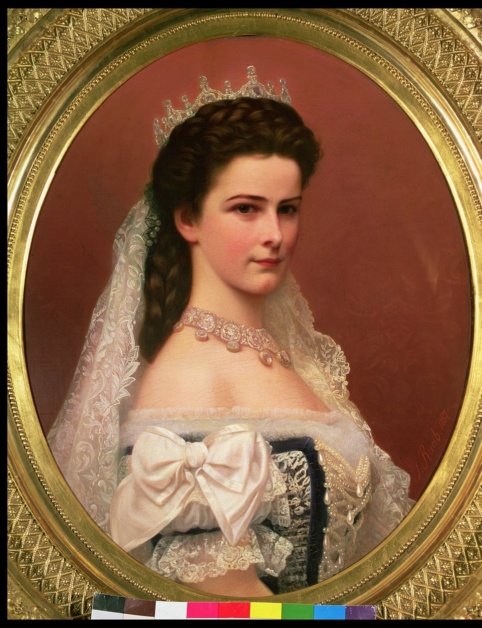 Emperatriz Isabel de Baviera (1837-98) con traje húngaro, 1867 de Georg Raab