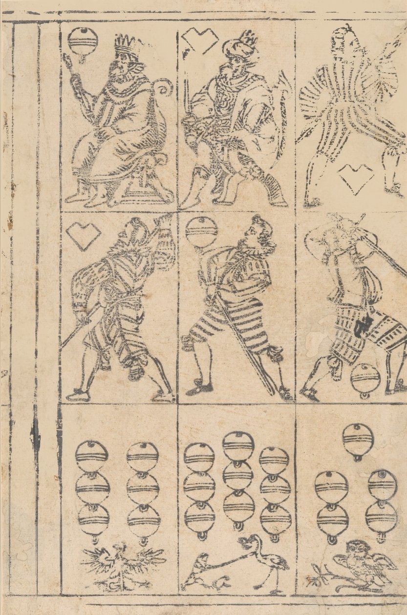 Hoja de cartas de juego de Georg Schachomair
