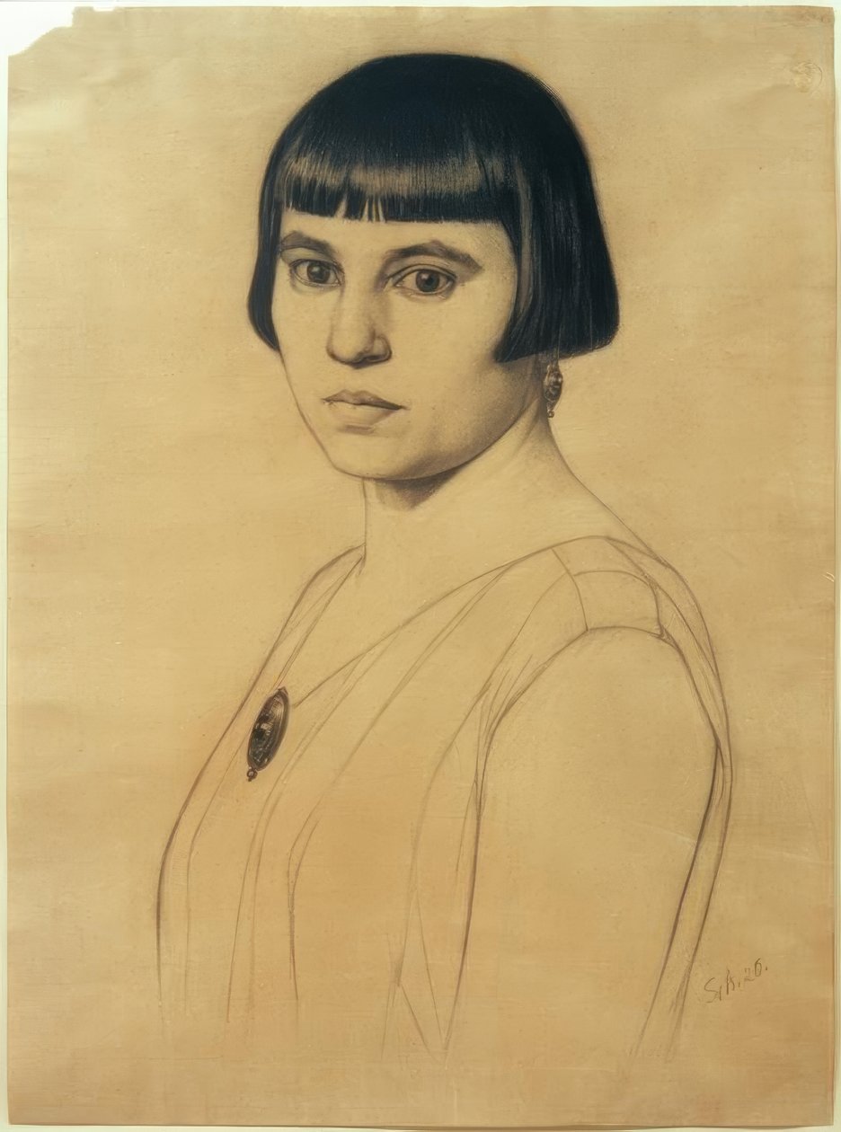 G.Scholz, Retrato de Elisabeth Scholz de Georg Scholz