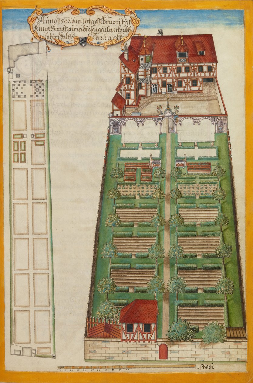 Residencia y jardín de Magdalene Pairin en Núremberg de Georg Strauch