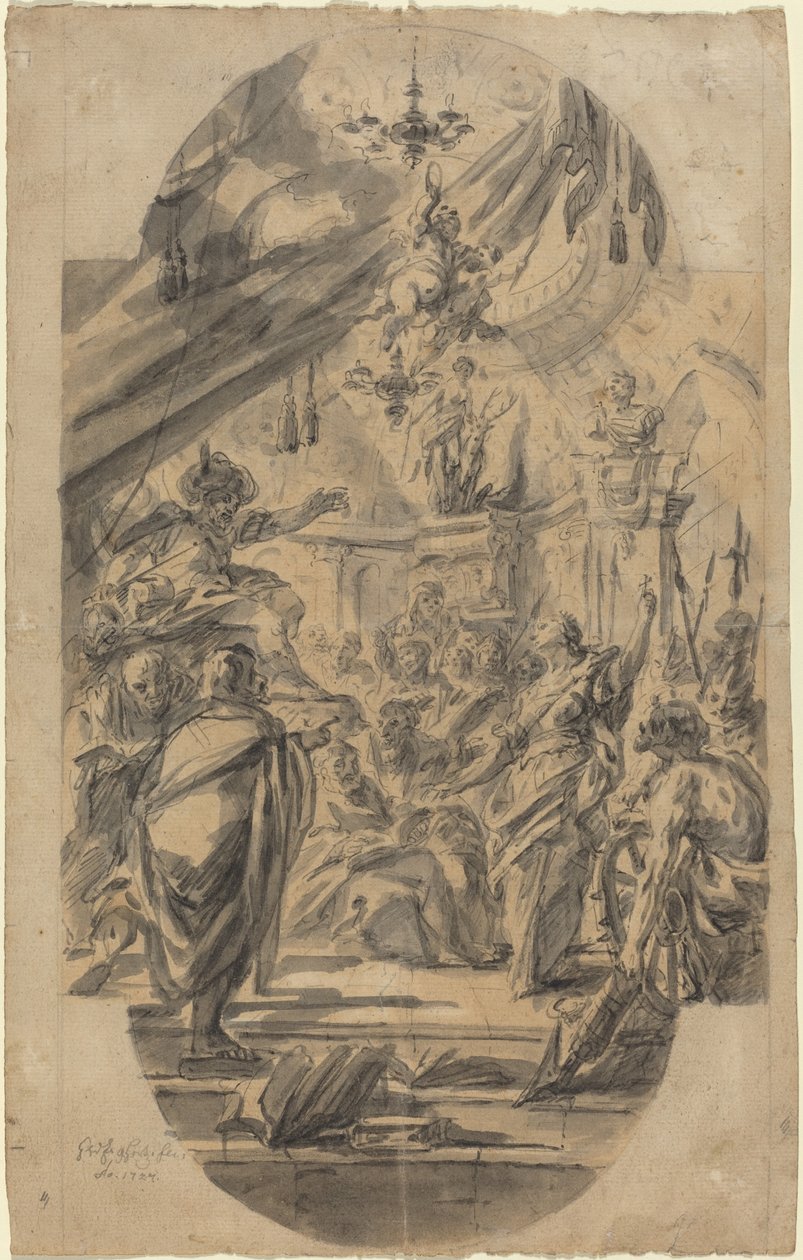 La disputa de Santa Catalina de Alejandría de Georg Wilhelm Neunhertz