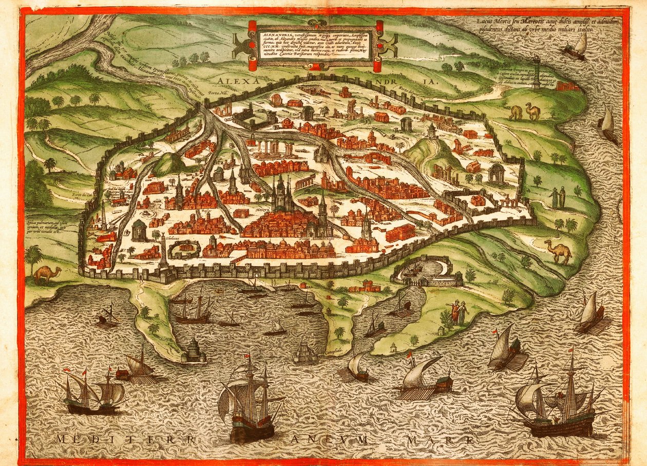 Alejandría, Egipto de Georg and Hogenberg Franz (1535 90) Braun