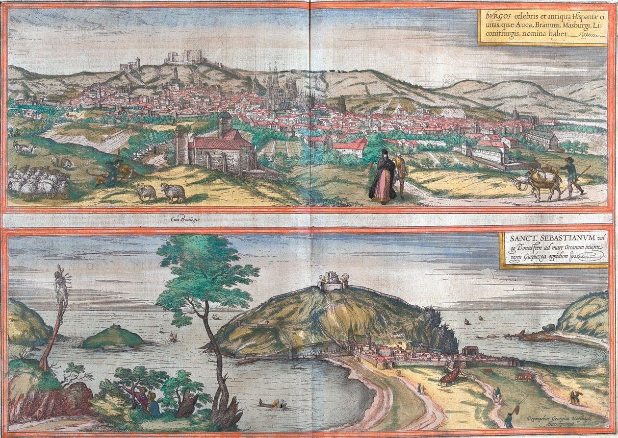 Burgos, San Sebastiàin, Spain de Georg and Hogenberg Franz (1535 90) Braun