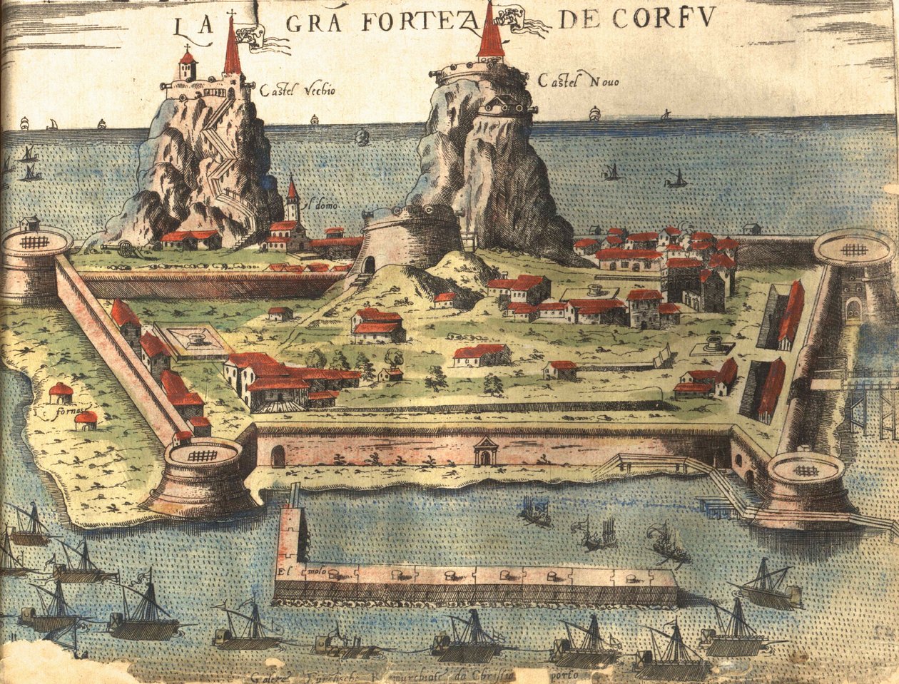 Corfú, Grecia de Georg and Hogenberg Franz (1535 90) Braun