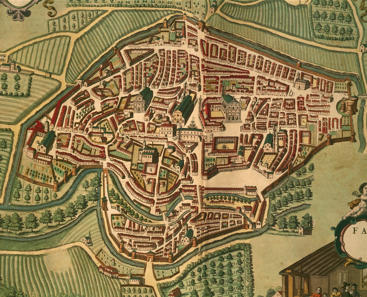 Fabriano de Civitates Orbis Terrarum por Georg Braun de Georg Braun and Hogenberg Franz