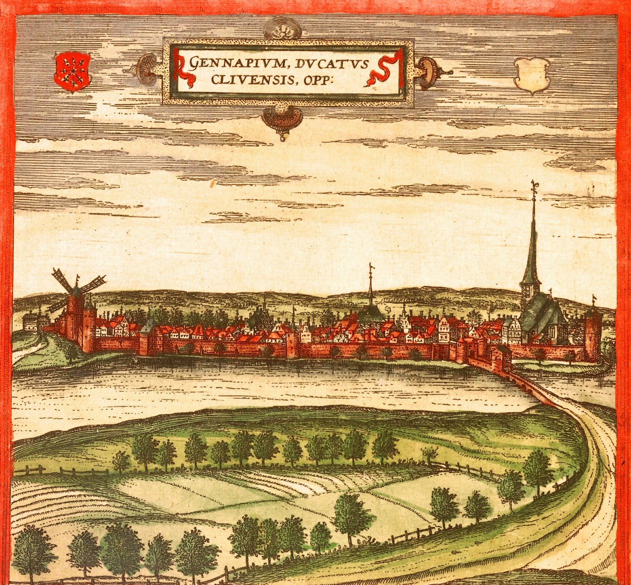 Gennep, Países Bajos de Georg and Hogenberg Franz (1535 90) Braun