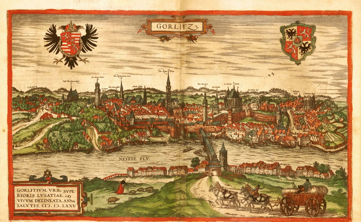 Gorlitz, Alemania de Georg and Hogenberg Franz (1535 90) Braun
