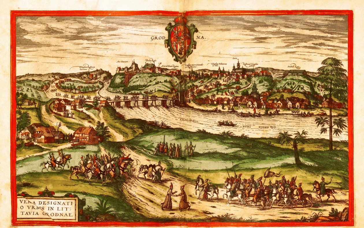 Grodno, Polonia de Georg and Hogenberg Franz (1535 90) Braun