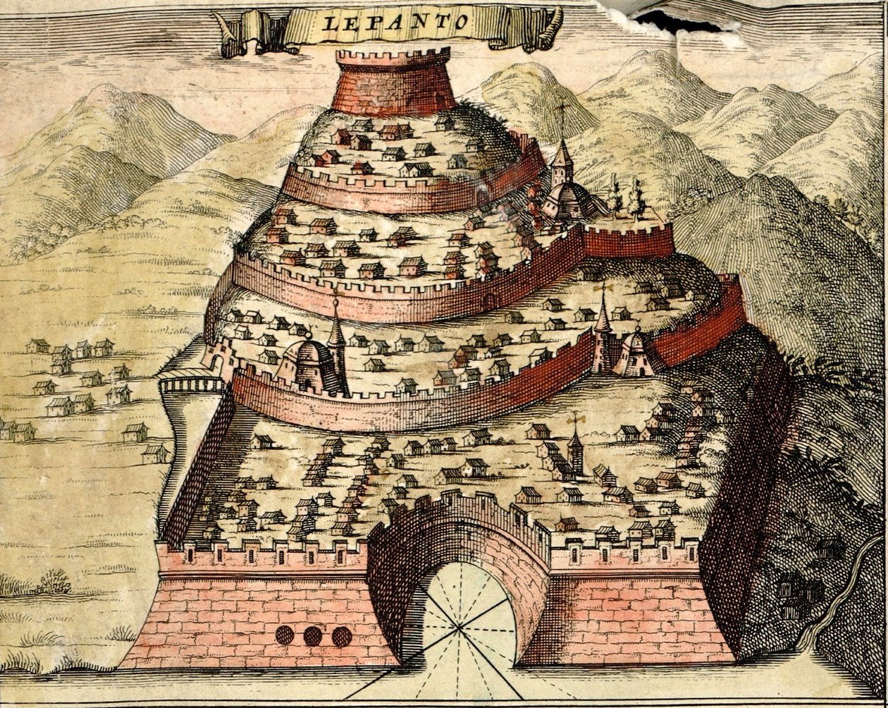 Lepanto, Grecia de Georg and Hogenberg Franz (1535 90) Braun