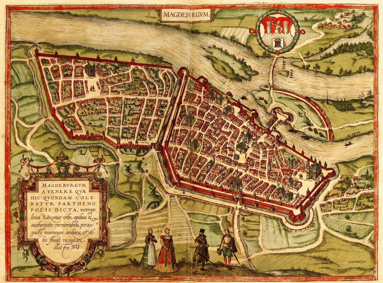 Magdeburgo, Alemania de Georg and Hogenberg Franz (1535 90) Braun