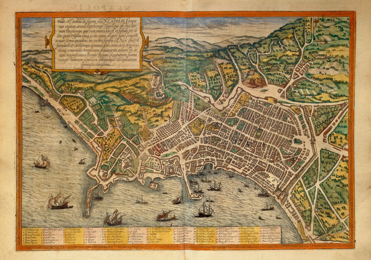 Mapa de Civitates Orbis Terrarum por Georg Braun de Georg Braun and Hogenberg Franz