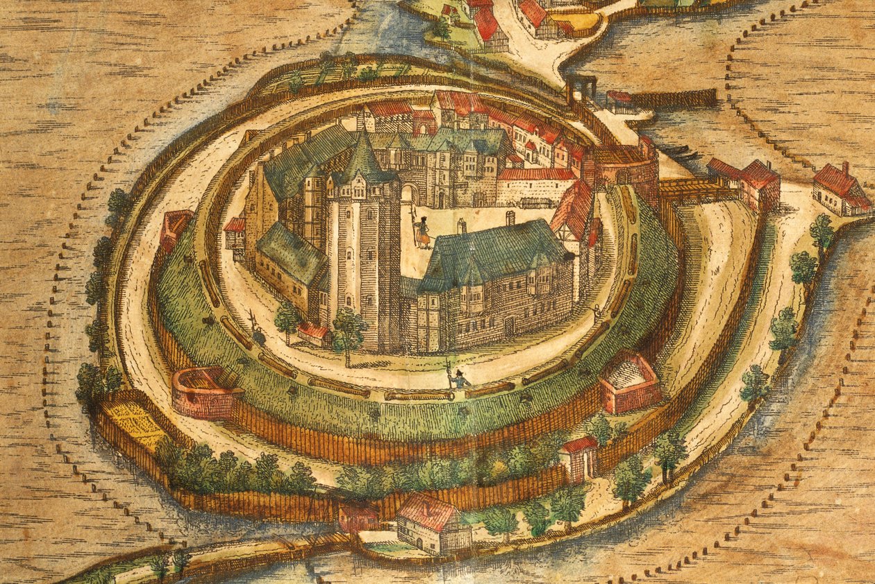 Mapa de Ratzeburg de Civitates Orbis Terrarum por Georg Braun de Georg Braun and Hogenberg Franz