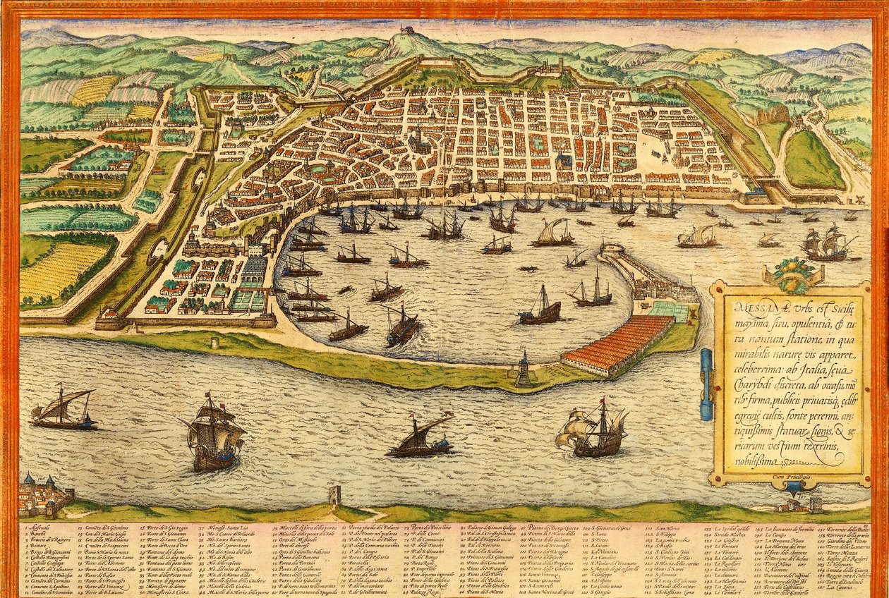 Messina, Italia de Georg and Hogenberg Franz (1535 90) Braun