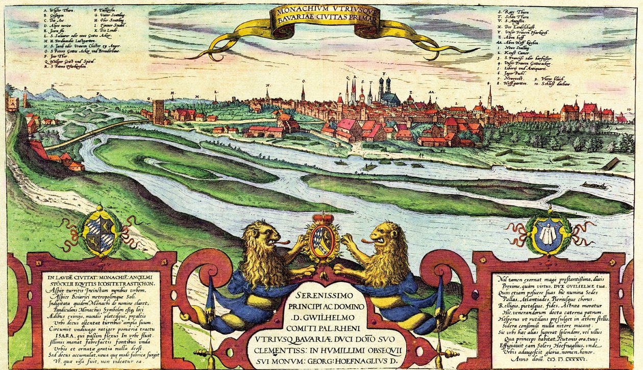 Múnich, Munchen, Alemania de Georg and Hogenberg Franz (1535 90) Braun