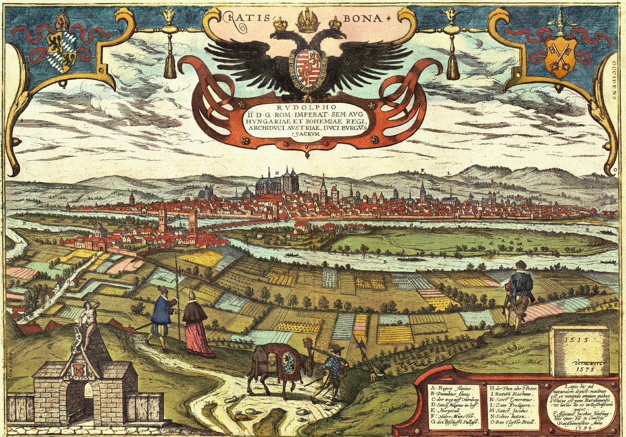Ratisbona, Alemania de Georg and Hogenberg Franz (1535 90) Braun