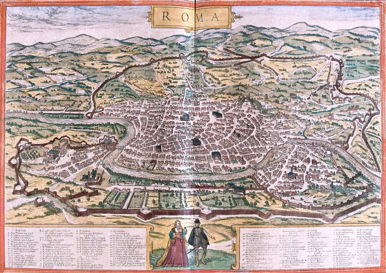Roma, Italia de Georg and Hogenberg Franz (1535 90) Braun