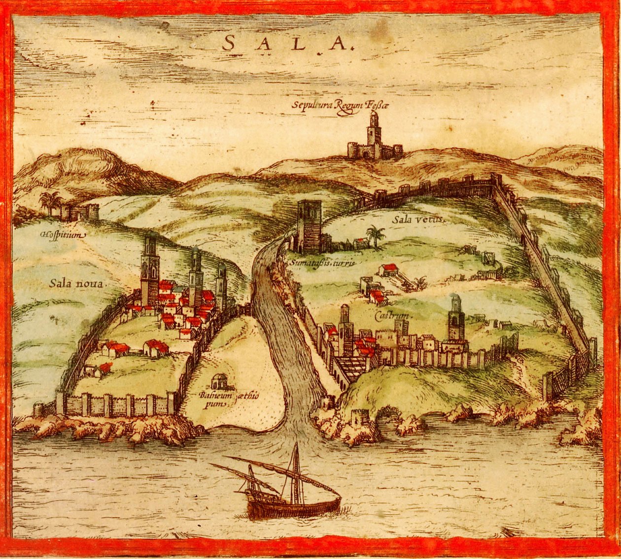 Sal, Marruecos de Georg and Hogenberg Franz (1535 90) Braun