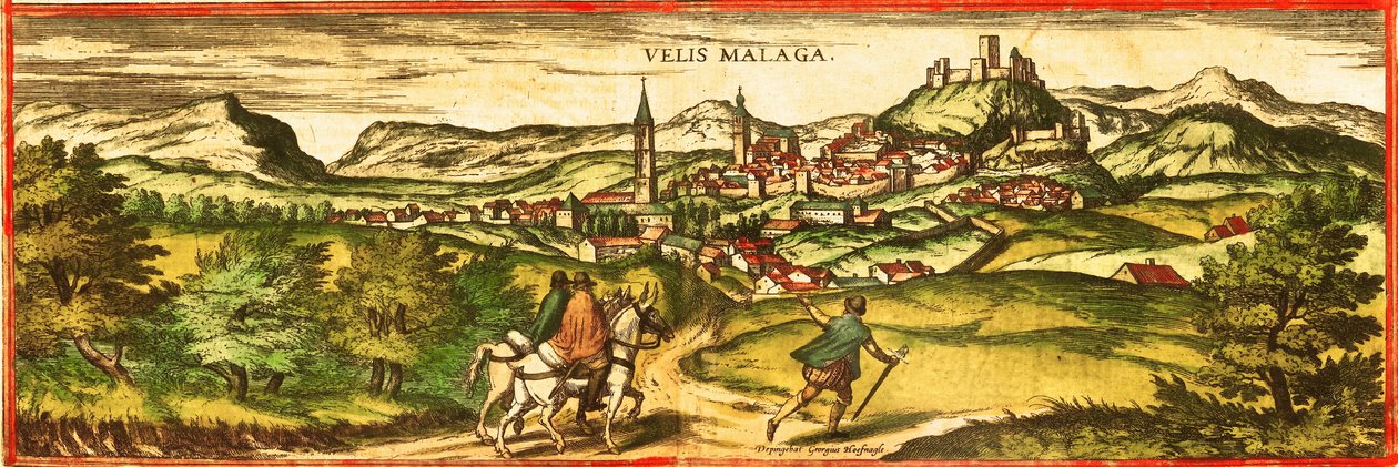 Vélez Málaga, España de Georg and Hogenberg Franz (1535 90) Braun