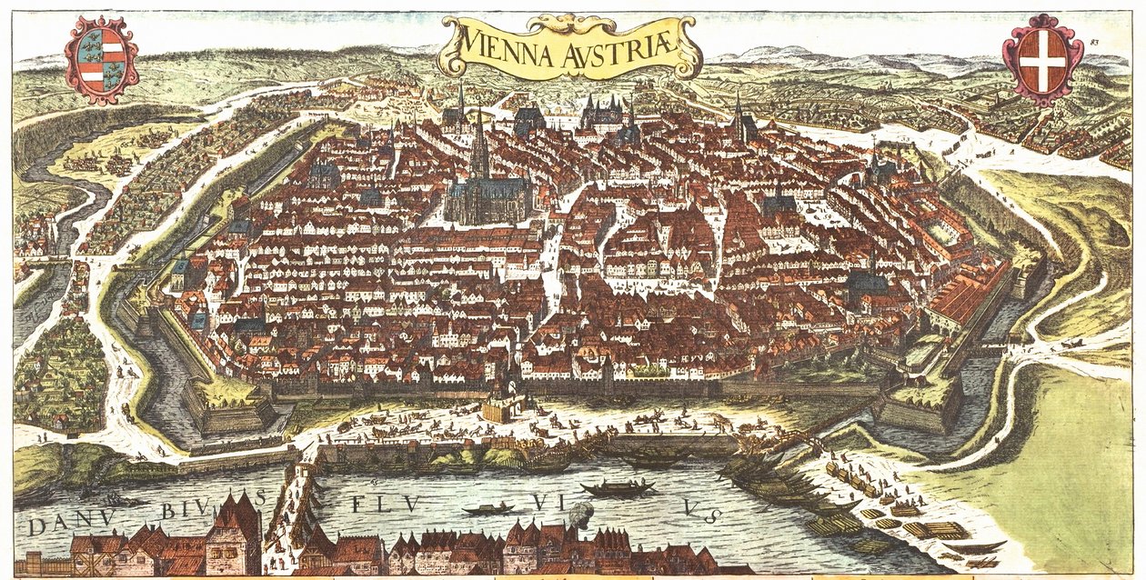 Viena, Austria de Georg and Hogenberg Franz (1535 90) Braun