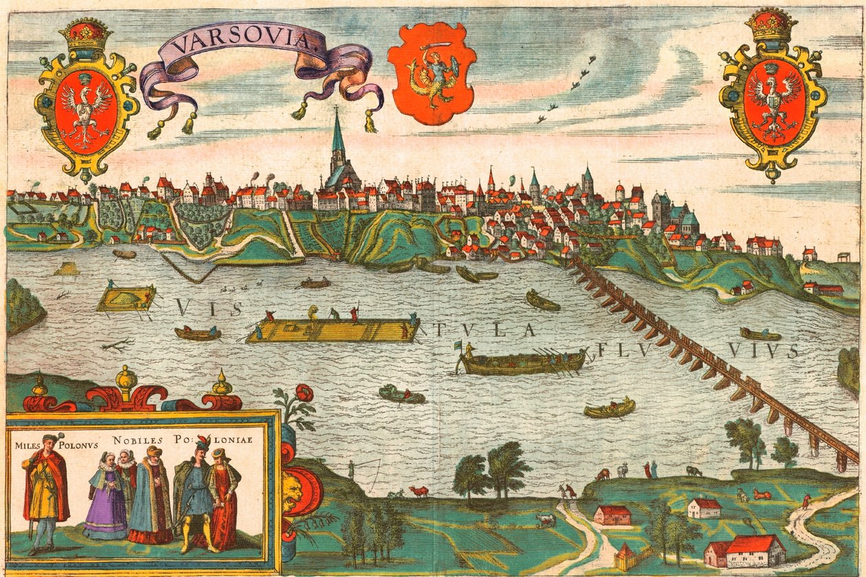 Varsovia, Polonia de Georg and Hogenberg Franz (1535 90) Braun