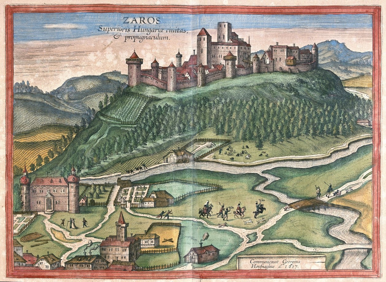 Zaros, en el Monte Ida, Creta (grabado) de Georg Braun and Hogenberg Franz