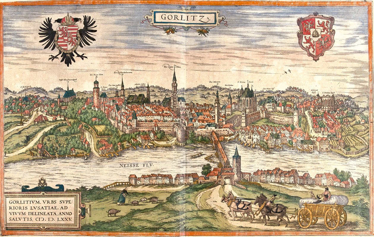 Görlitz, Alemania de Georg and Hogenberg Franz (1535 90) Braun