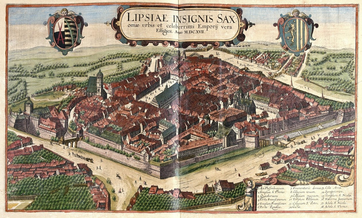 Leipzig, Sajonia, Alemania (grabado) de Georg Braun and Hogenberg Franz