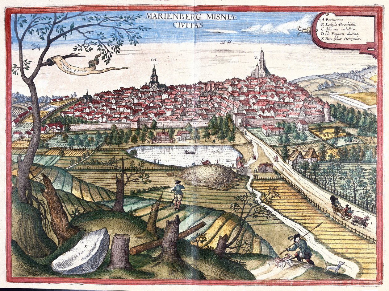 Marienberg, Sajonia, Alemania de Georg Braun and Hogenberg Franz