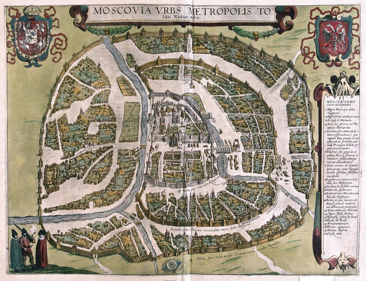 Moscú, Rusia (grabado) de Georg Braun and Hogenberg Franz