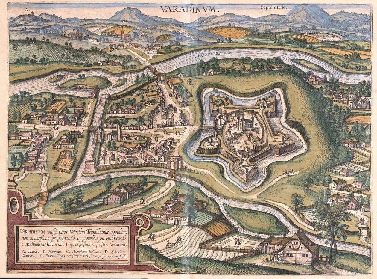 Oradea (o Oradea Mare), Rumania (grabado) de Georg Braun and Hogenberg Franz