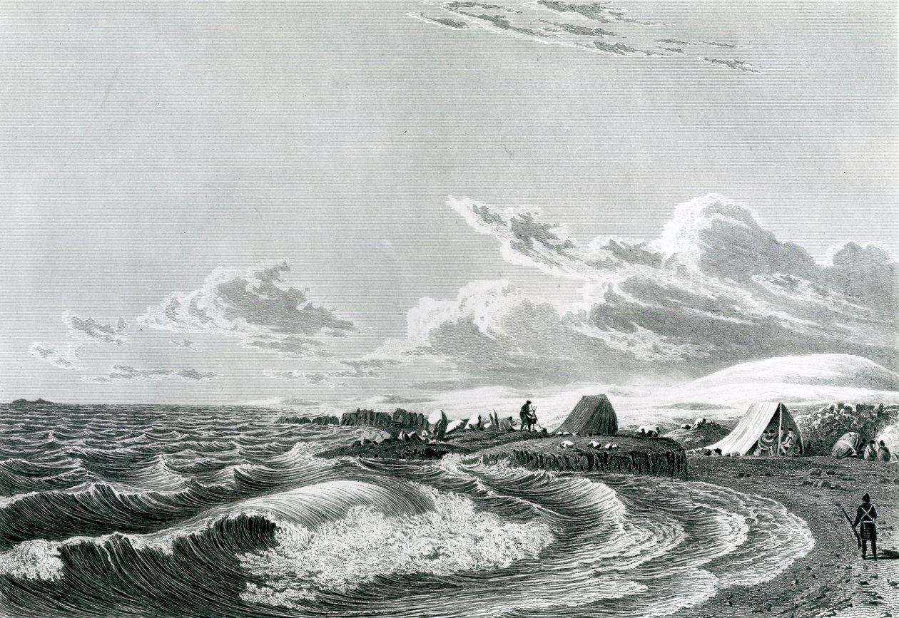Expedición de Franklin acampada en Point Turnagain, 1821 de George Back