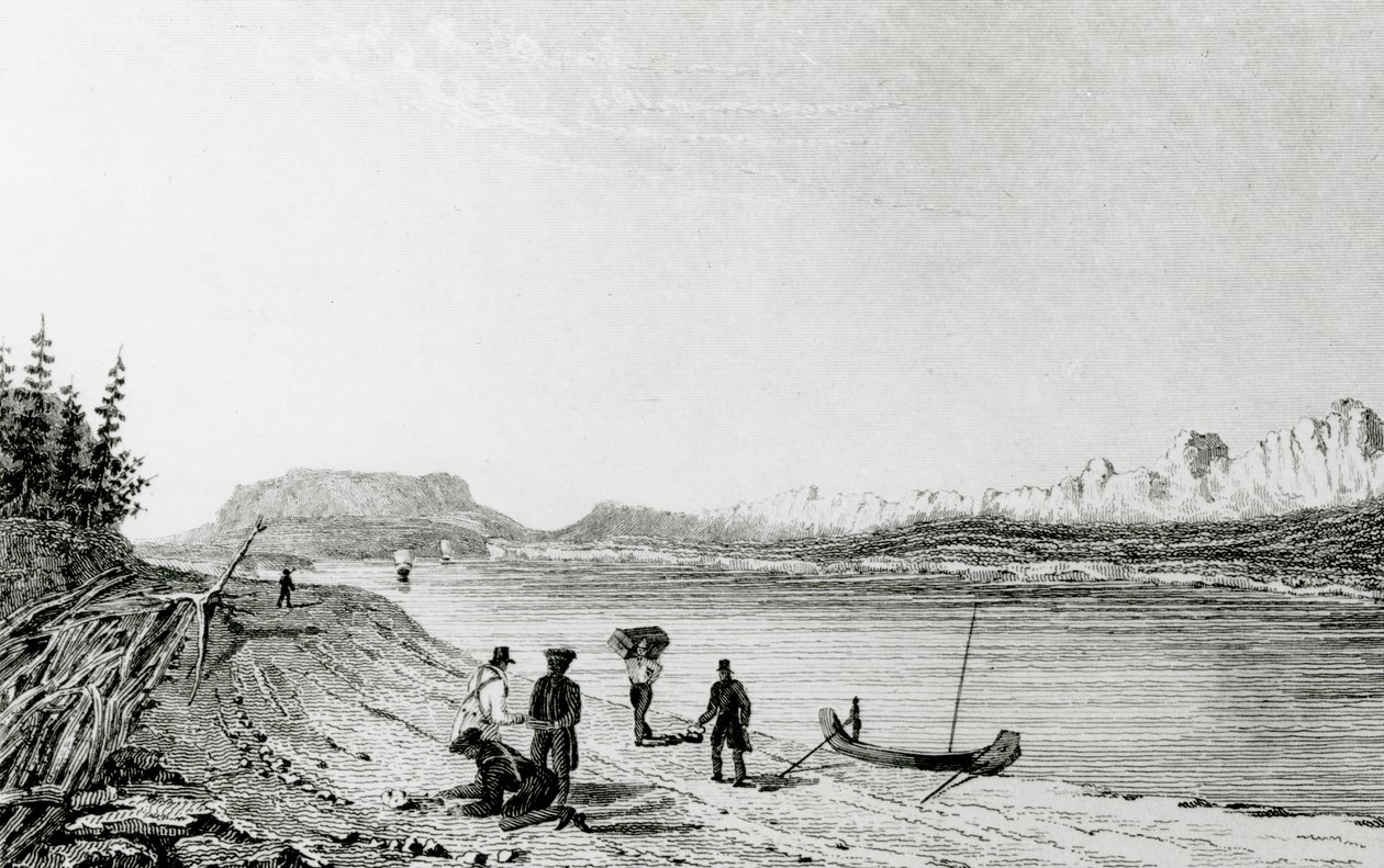 Parte de las Montañas Rocosas, río Mackenzie, 1828 de George Back