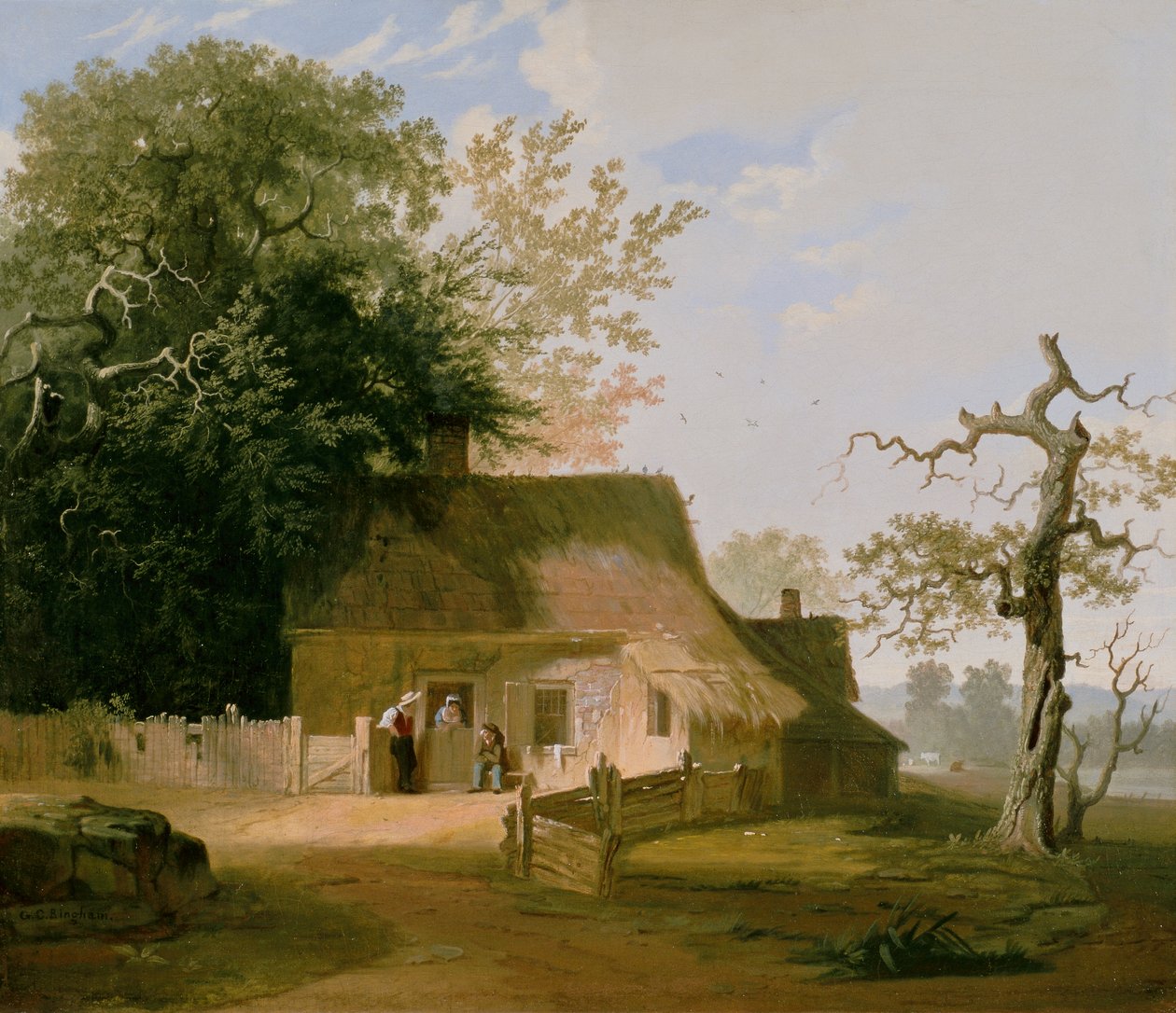 Paisaje de Cabaña de George Caleb Bingham