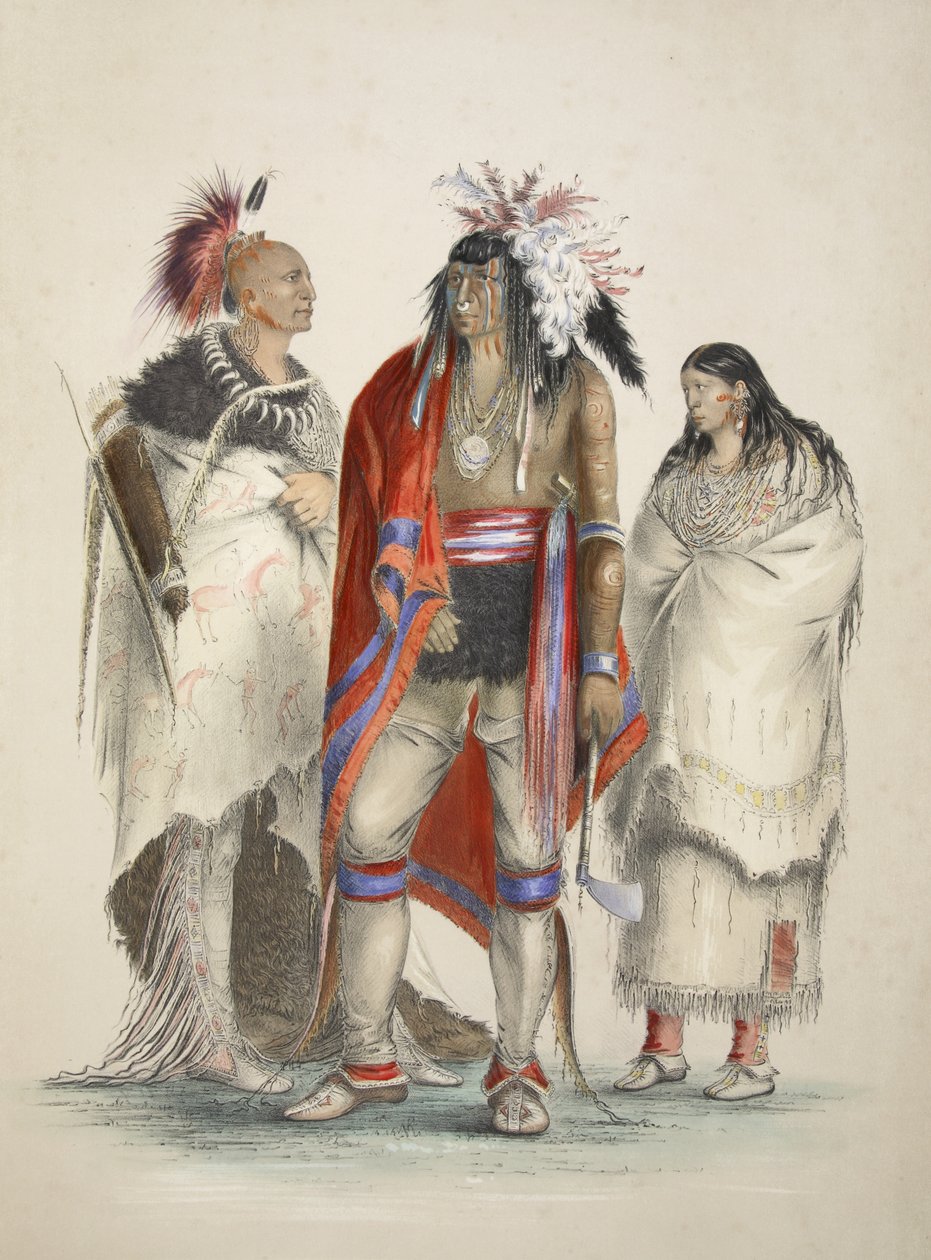 Indios de América del Norte, de la Cartera de Indios de América del Norte de Catlin. Escenas de Caza y Diversiones de las Montañas Rocosas y Praderas de América, pub. 1845 de George Catlin