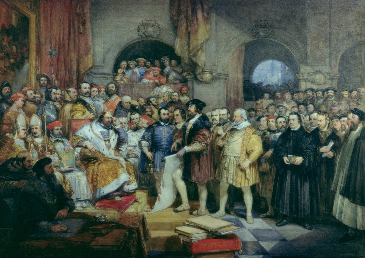 La Dieta de Espira, 19 de abril de 1529 (2ª Dieta de Espira) de George Cattermole