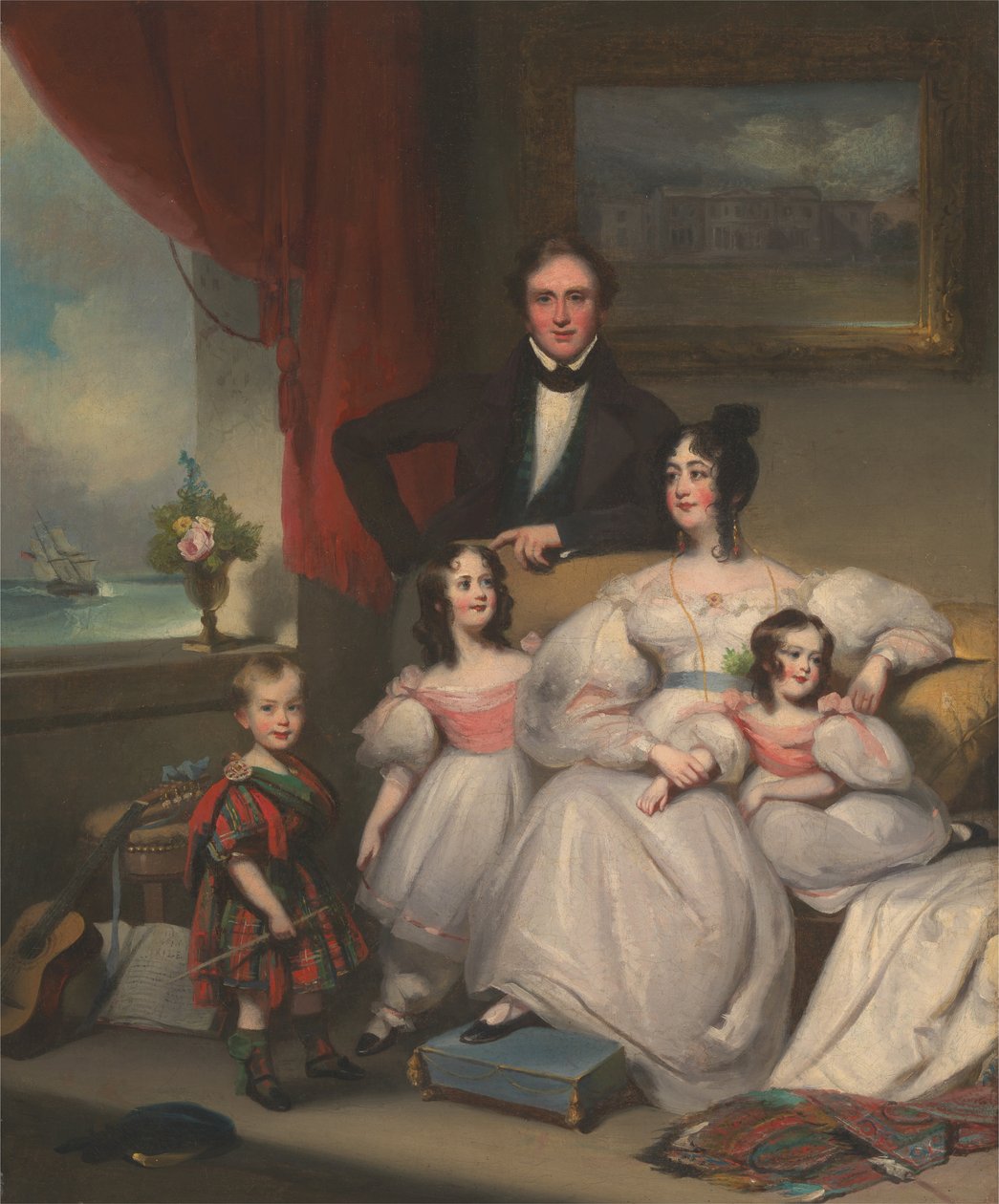 Una familia inglesa en Macao de George Chinnery
