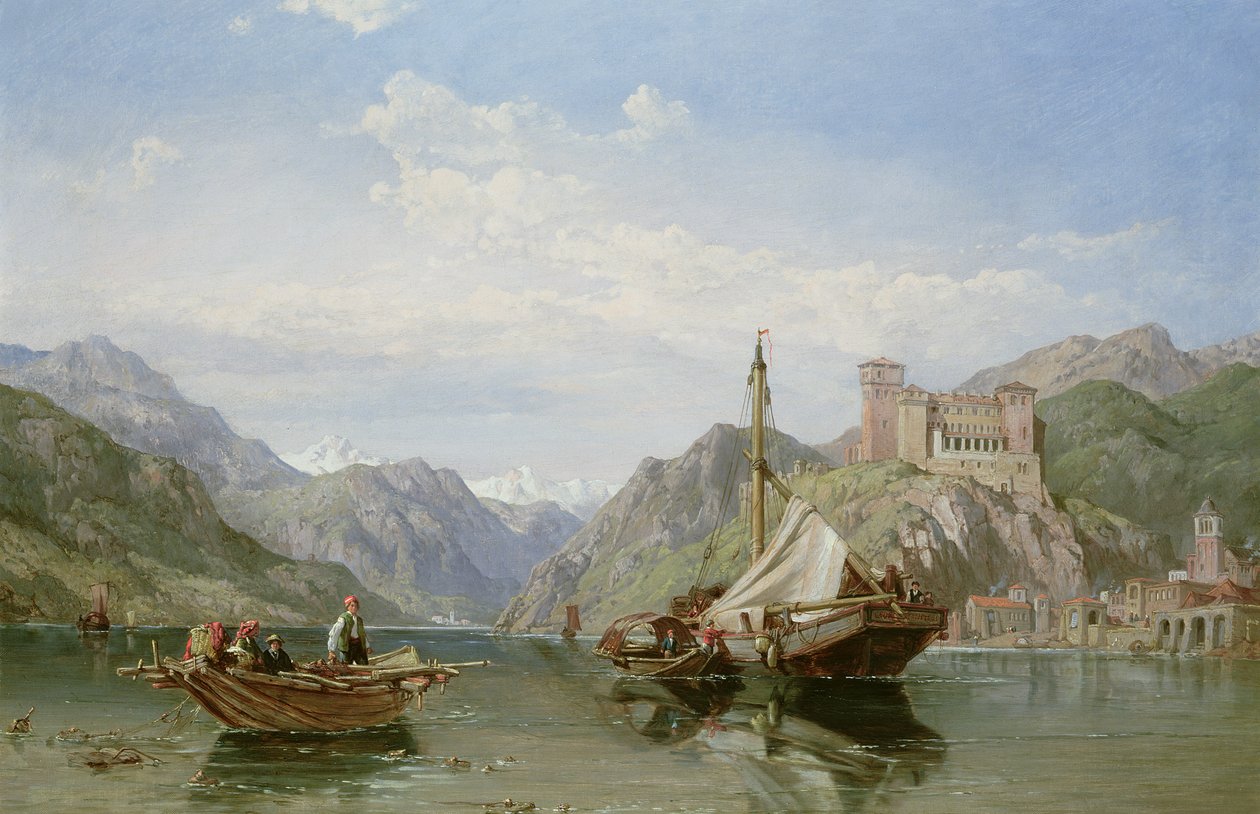 Angera en el lago Maggiore de George Clarkson Stanfield