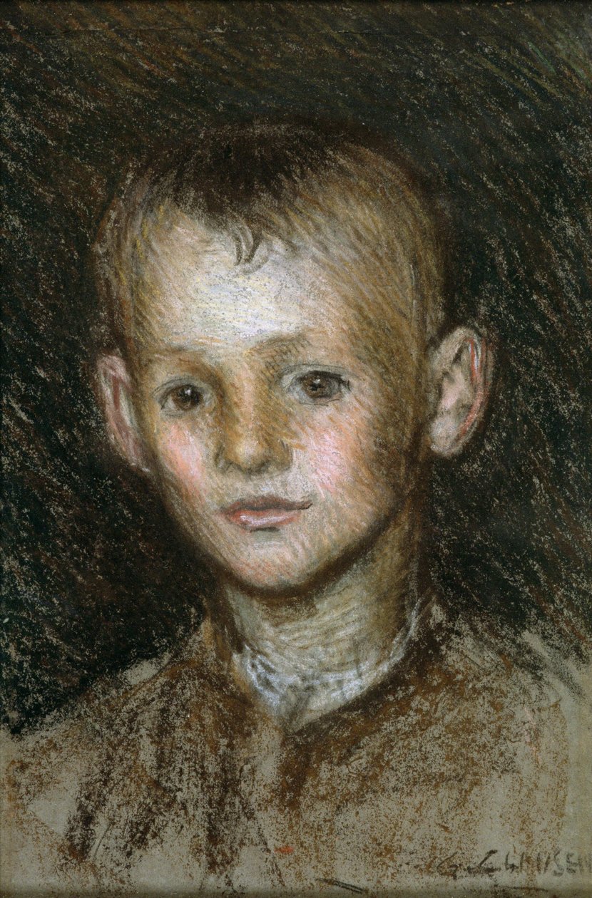 Estudio de un niño de granja de George Clausen