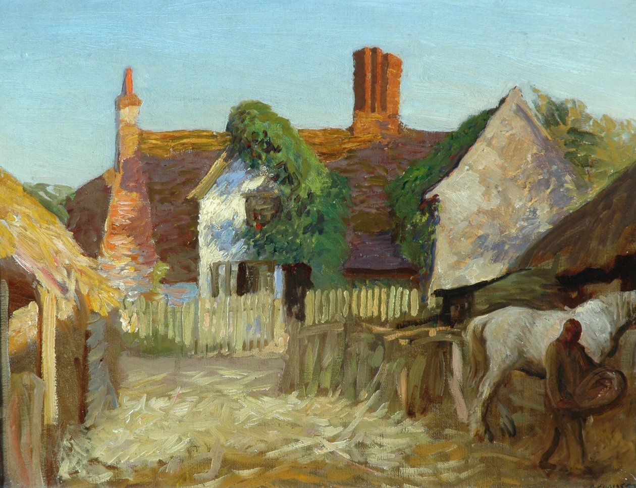 Granja Winzes, 1905-10 de George Clausen