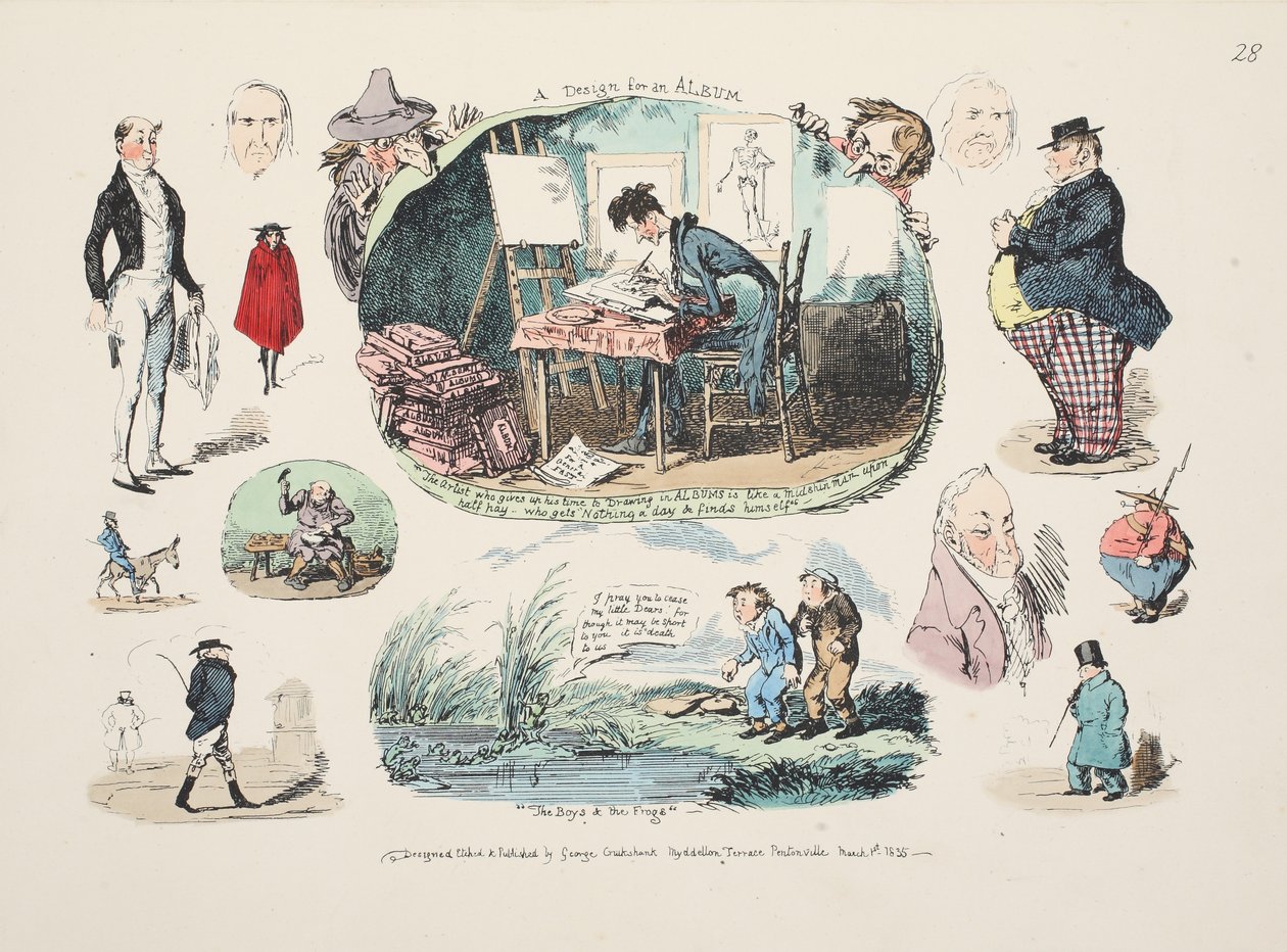 Un Diseño para un Álbum, pub. 1835 de George Cruikshank