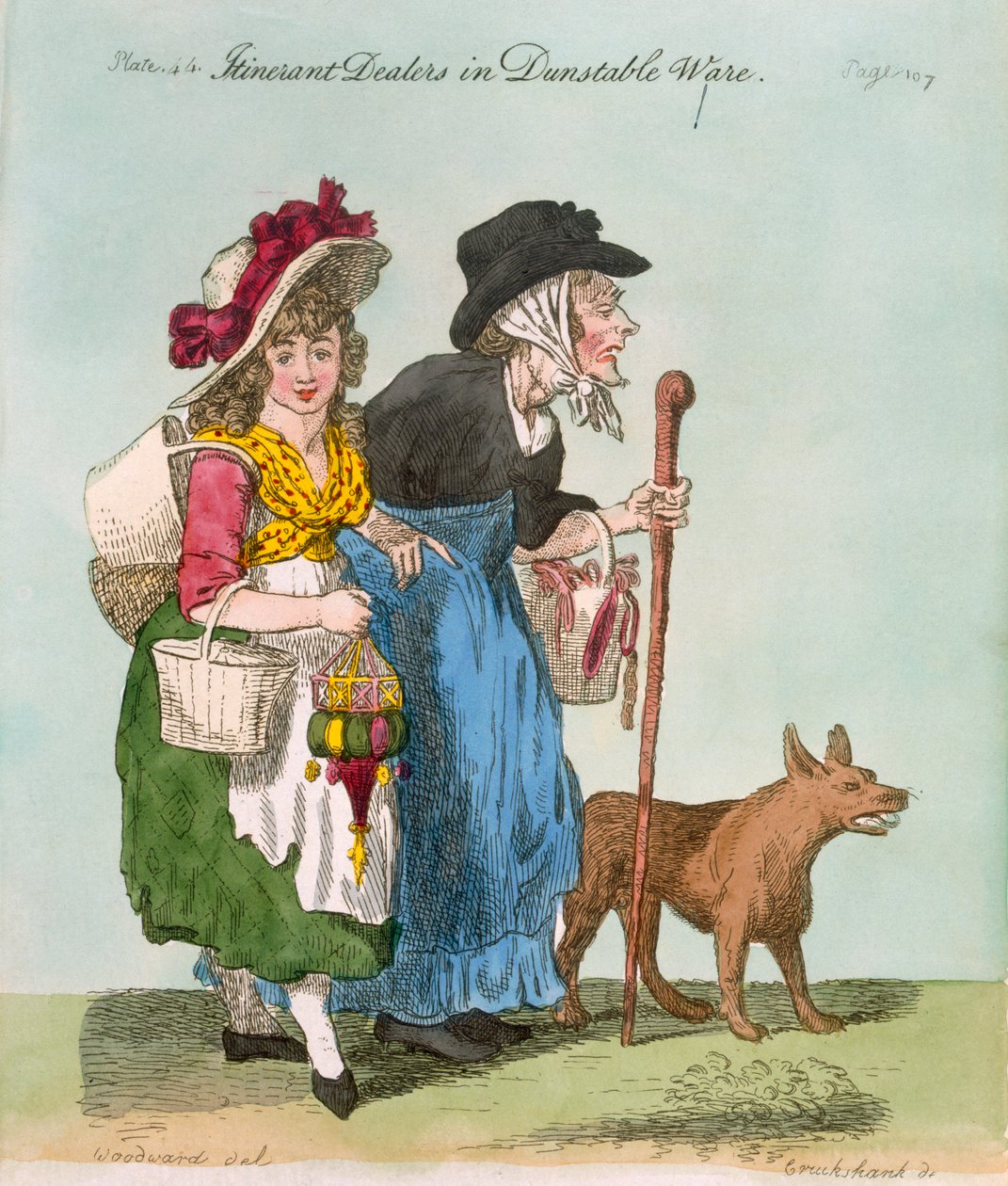 Comerciantes itinerantes en Dustable Ware, 1796 de George Cruikshank