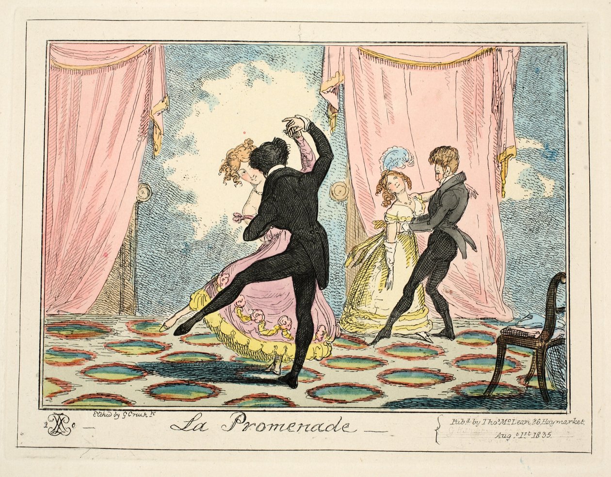 La Promenade, 1835 de George Cruikshank