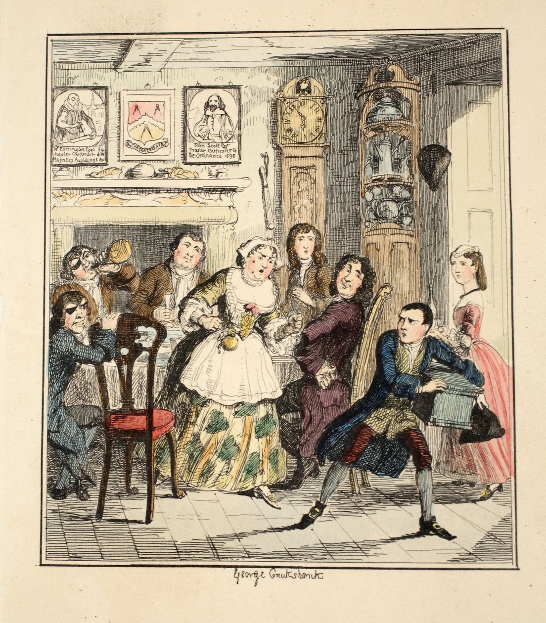 Que me maldigan murmuró Jack Sheppard si alguna vez intento ser honesto de nuevo, ilustración de Jack Sheppard: Una novela de William Harrison Ainsworth, publicada en 1839 de George Cruikshank