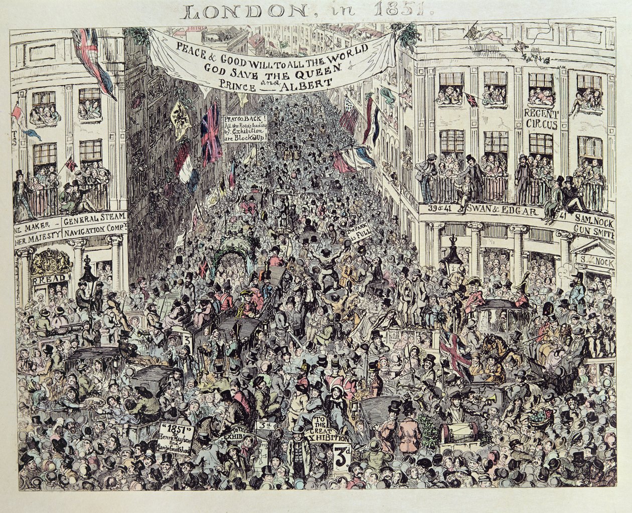 La Gran Exhibición de Mayhew, Londres, 1851 de George Cruikshank