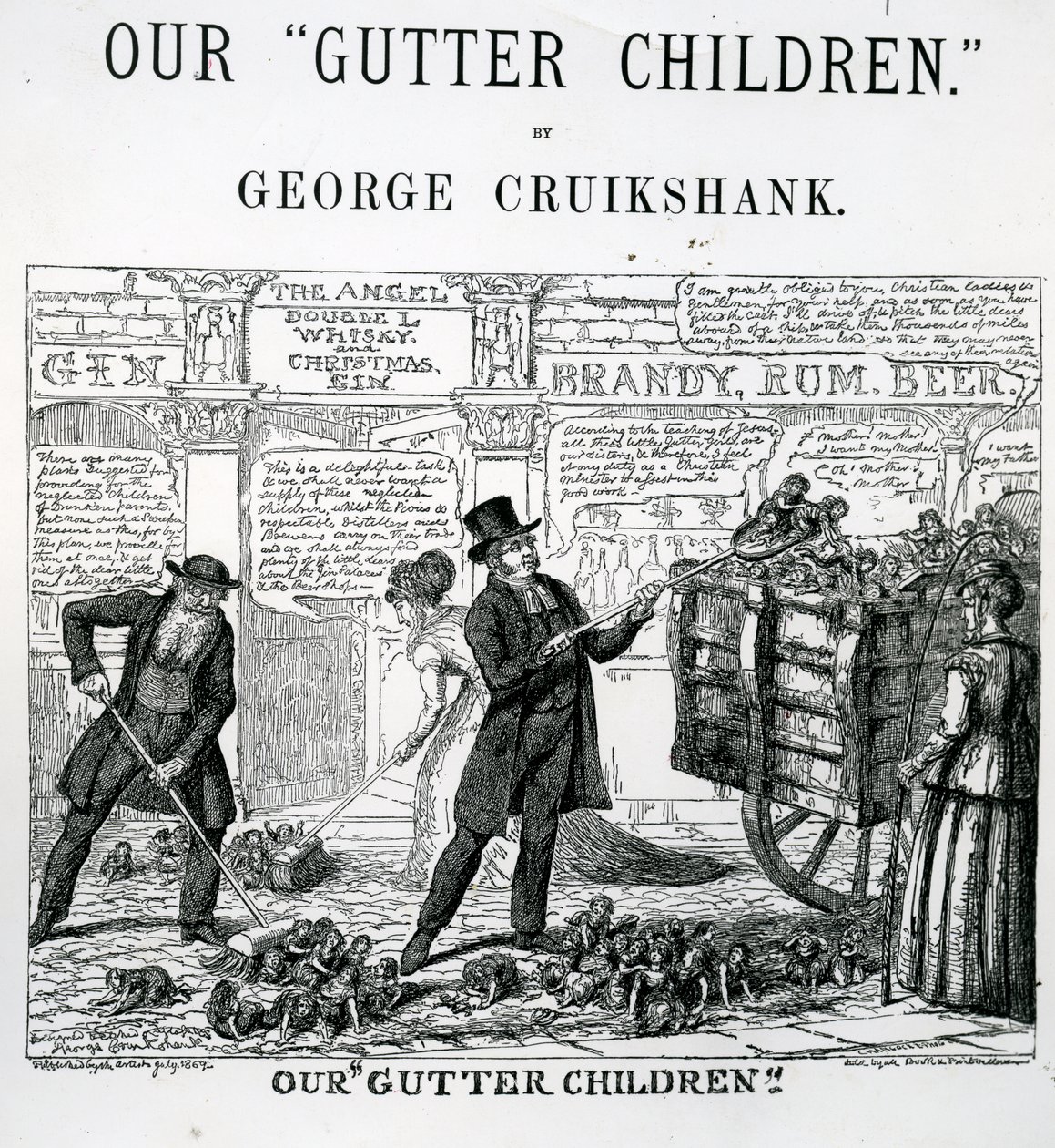 Nuestros niños de la calle, 1869 de George Cruikshank