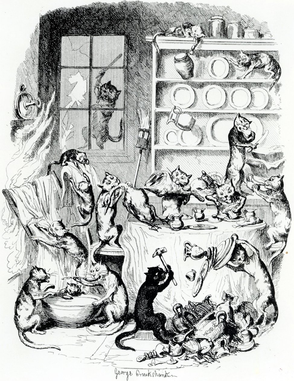 Ilustración de libro, 1847 de George Cruikshank