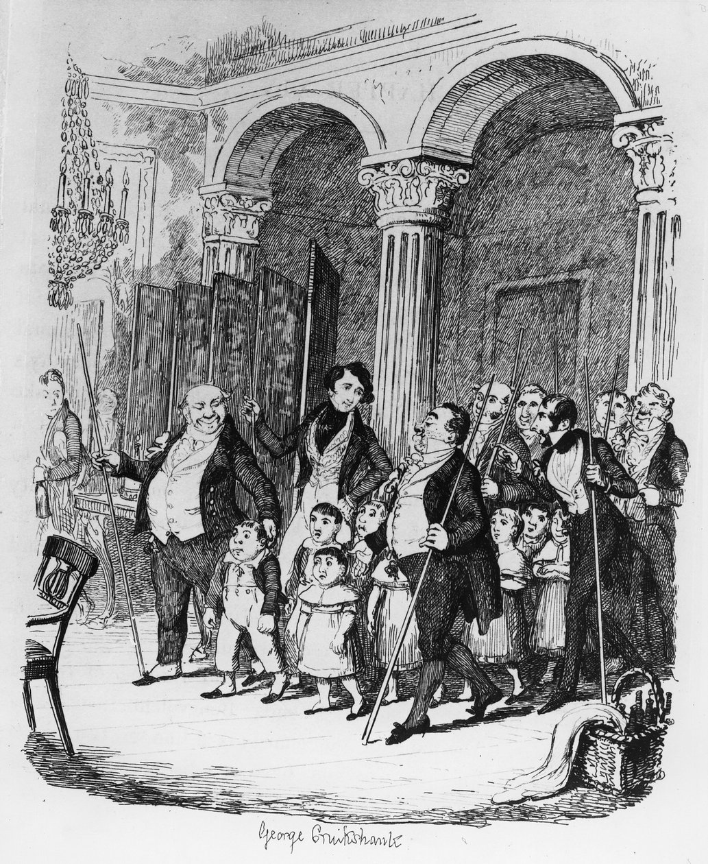 Cenas públicas, ilustración de 